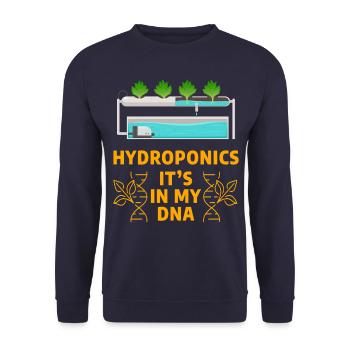 Hydroponics it's in my DNA - Unisex Sweatshirt - navy - Front - Alina (178cm) & Michal (187cm)