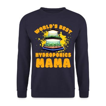 World's best Hydroponics Mama - Unisex Sweatshirt - navy - Front - Alina (178cm) & Michal (187cm)