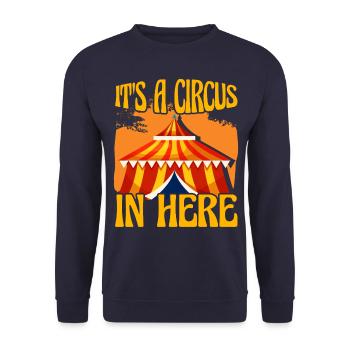 C’est un cirque ici - Sweat-shirt Unisexe - marine - Devant - Alina (178cm) & Michal (187cm)