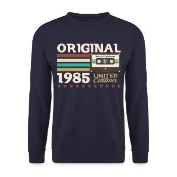 Cassette 38e anniversaire décembre 1985 - Sweat-shirt Unisexe - marine - Devant - Alina (178cm) & Michal (187cm)