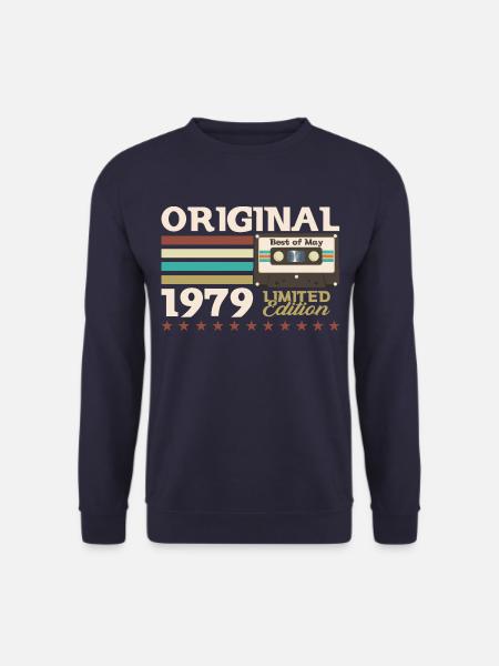 45. Geburtstag 1979 Kassette Mai Jahrgang 1979 - Unisex Pullover - Navy