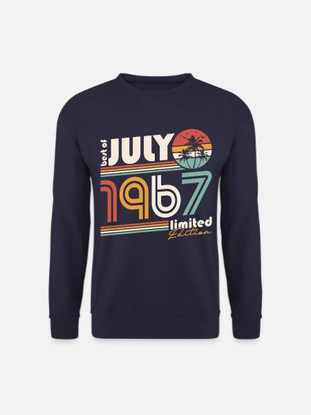 Juli 1967 Jahrgang Vintage Retro Geburtstag - Unisex Pullover - Navy