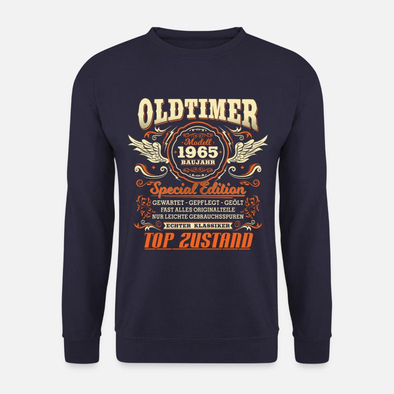 Oldtimer Baujahr 1965 Jahrgang Geburtstag Geschenk - Unisex Pullover - Navy