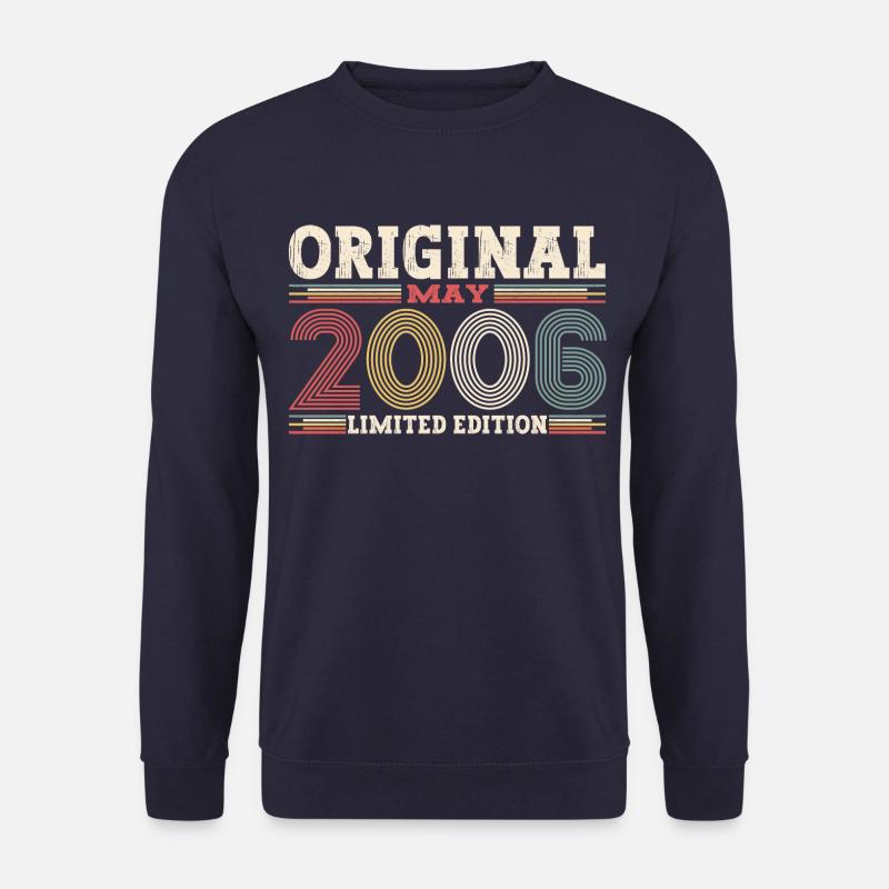Original Mai 2006 Jahrgang 2006 Geburtstag 2006 - Unisex Pullover - Navy