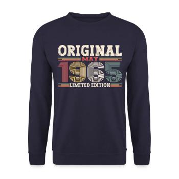 Original mai 1965 Vintage 1965 anniversaire 1965 - Sweat-shirt Unisexe - marine - Devant - Alina (178cm) & Michal (187cm)