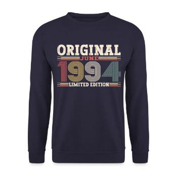 Original juin 1994 Né en 1994 30e anniversaire 94 - Sweat-shirt Unisexe - marine - Devant - Alina (178cm) & Michal (187cm)