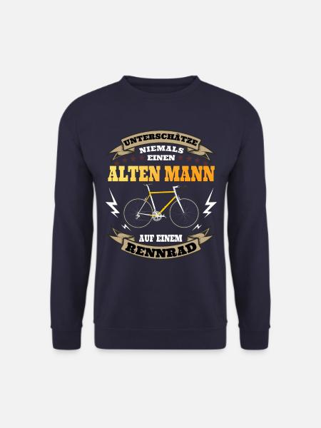 Ne jamais sous-estimer un vieil homme avec un vélo de course - Sweat-shirt Unisexe - marine