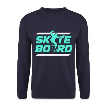 Skateboard - Unisex Pullover - Navy - Vorne - Alina (178cm) & Michal (187cm)