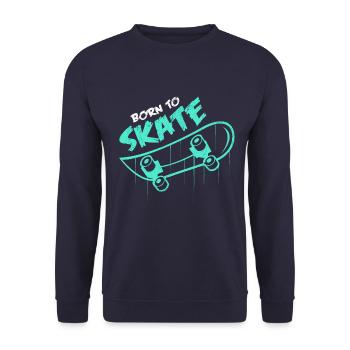 Skateboard - Unisex Pullover - Navy - Vorne - Alina (178cm) & Michal (187cm)