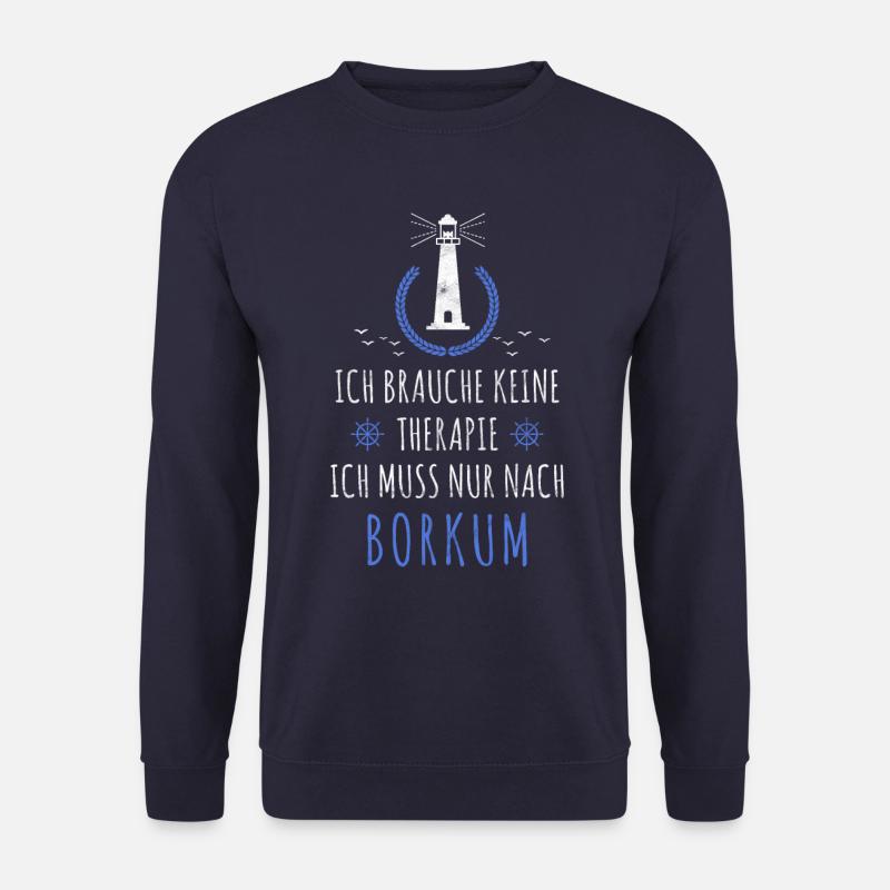 Borkum - Urlaub Meer Nordsee Urlauber Spruch - Unisex Pullover - Navy