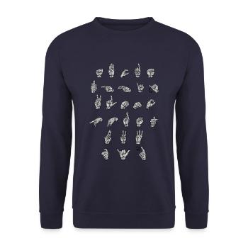 Modèle ABC - DGS Streetwear - Sweat-shirt Unisexe - marine - Devant - Alina (178cm) & Michal (187cm)
