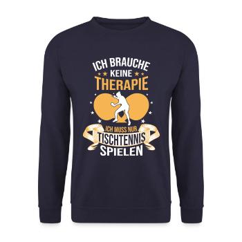 Tischtennis Trainer Spruch, Tischtennis Geschenk - Unisex Pullover - Navy - Vorne - Alina (178cm) & Michal (187cm)