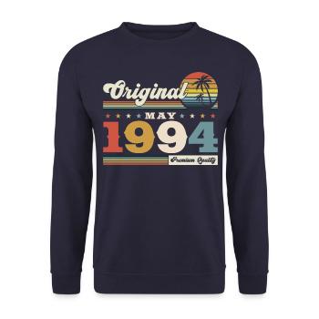 Original 1994 Vintage 1994 30th Birthday 1994 - Unisex Sweatshirt - navy - Front - Alina (178cm) & Michal (187cm)