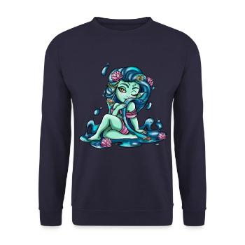 Zodiac Sign : Fish - Sweat-shirt Unisexe - marine - Devant - Alina (178cm) & Michal (187cm)