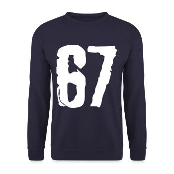 67 Number jersey - Unisex Sweatshirt - navy - Front - Alina (178cm) & Michal (187cm)
