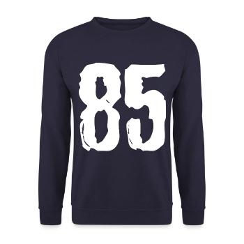 85 number jersey - Unisex Sweatshirt - navy - Front - Alina (178cm) & Michal (187cm)