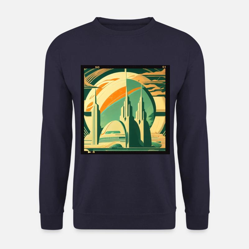 Space retrofuturism - Unisex Sweatshirt - navy