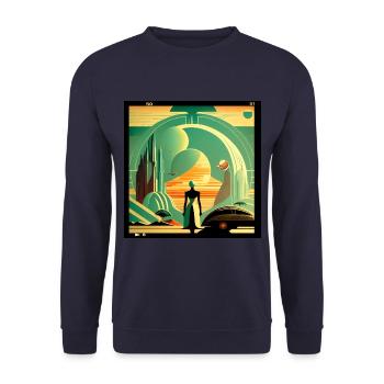 Horizons of the future - Unisex Sweatshirt - navy - Front - Alina (178cm) & Michal (187cm)