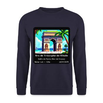 Arc de Triomphe de l'Étoile - Unisex Sweatshirt - navy - Front - Alina (178cm) & Michal (187cm)