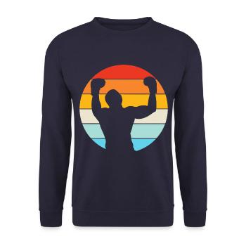 Boxen Vintage - Unisex Pullover - Navy - Vorne - Alina (178cm) & Michal (187cm)