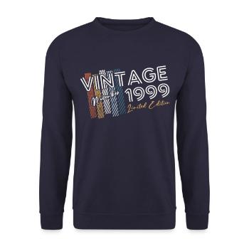 25th Birthday Original November 1999 Volume 99 - Unisex Sweatshirt - navy - Front - Alina (178cm) & Michal (187cm)