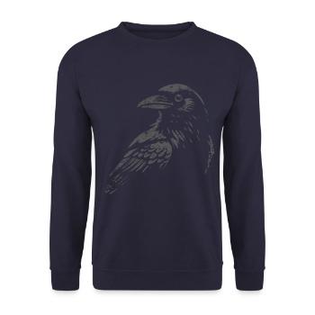 Black Raven - Hello Darkness - Mythology - Unisex Sweatshirt - navy - Front - Alina (178cm) & Michal (187cm)