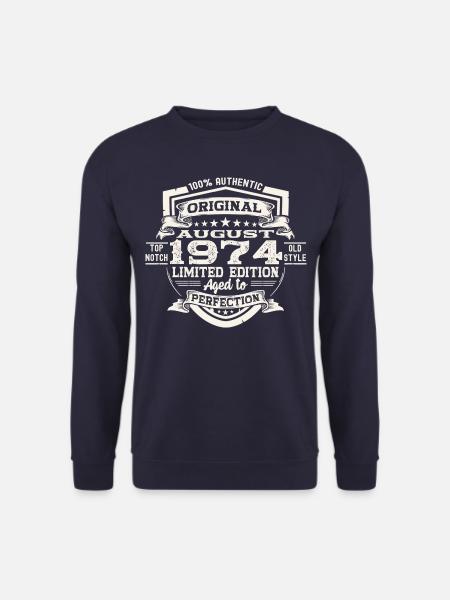 49. Geburtstag Mann Original August Jahrgang 1974 - Unisex Pullover - Navy