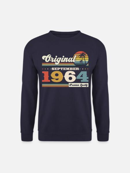 59e anniversaire Original Septembre Millésime 1964 - Sweat-shirt Unisexe - marine