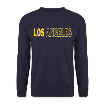 Los Angeles - Unisex Sweatshirt - navy - Front - Alina (178cm) & Michal (187cm)