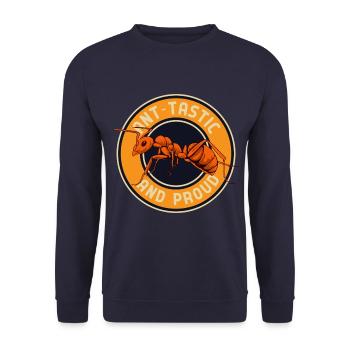 Ant-tastic and proud - Unisex Sweatshirt - navy - Front - Alina (178cm) & Michal (187cm)