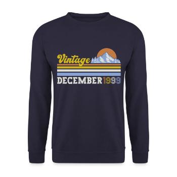 December Vintage 1999 24th Birthday Vintage - Unisex Sweatshirt - navy - Front - Alina (178cm) & Michal (187cm)