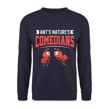 Ant's nature's comedians - Unisex Sweatshirt - navy - Front - Alina (178cm) & Michal (187cm)