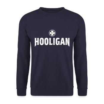 Fan - Unisex Pullover - Navy - Vorne - Alina (178cm) & Michal (187cm)