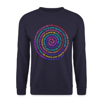 Be kind to your mind - Unisex Sweatshirt - navy - Front - Alina (178cm) & Michal (187cm)
