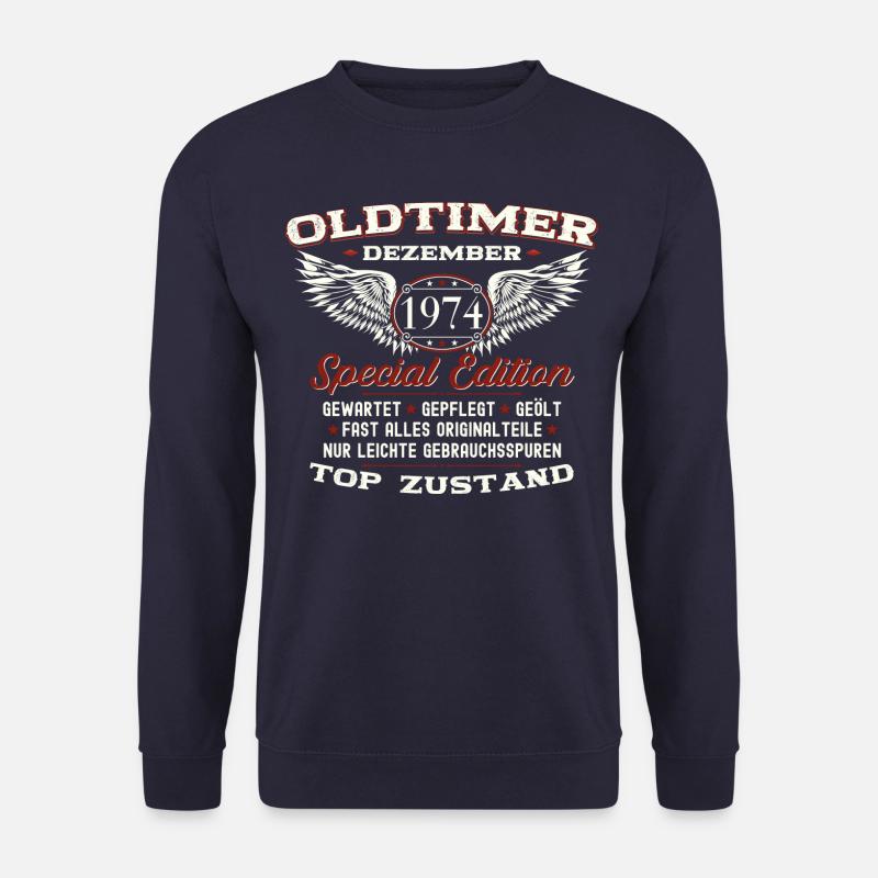 49. Geburtstag Oldtimer Dezember Jahrgang 1974 - Unisex Pullover - Navy