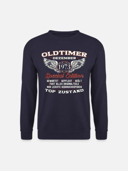 50. Geburtstag Oldtimer Dezember Jahrgang 1973 - Unisex Pullover - Navy