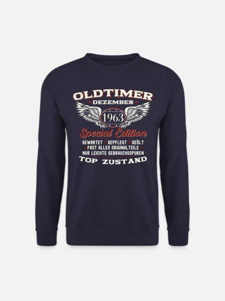 60. Geburtstag Oldtimer Dezember Jahrgang 1963 - Unisex Pullover - Navy