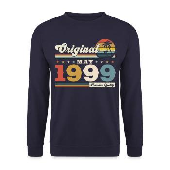 Original 1999 Millésime 1999 25e anniversaire 1999 - Sweat-shirt Unisexe - marine - Devant - Alina (178cm) & Michal (187cm)