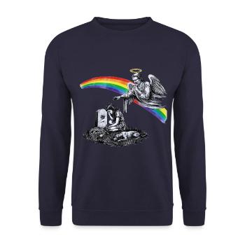 Missing Dad Mourning - Unisex Sweatshirt - navy - Front - Alina (178cm) & Michal (187cm)