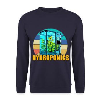 Culture hydroponique - Sweat-shirt Unisexe - marine - Devant - Alina (178cm) & Michal (187cm)
