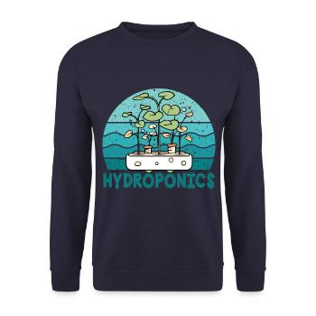 Culture hydroponique - Sweat-shirt Unisexe - marine - Devant - Alina (178cm) & Michal (187cm)