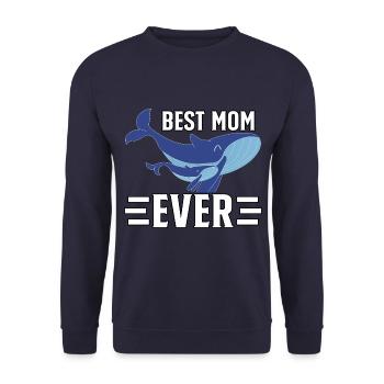 Die beste Mutter aller Zeiten - Unisex Pullover - Navy - Vorne - Alina (178cm) & Michal (187cm)