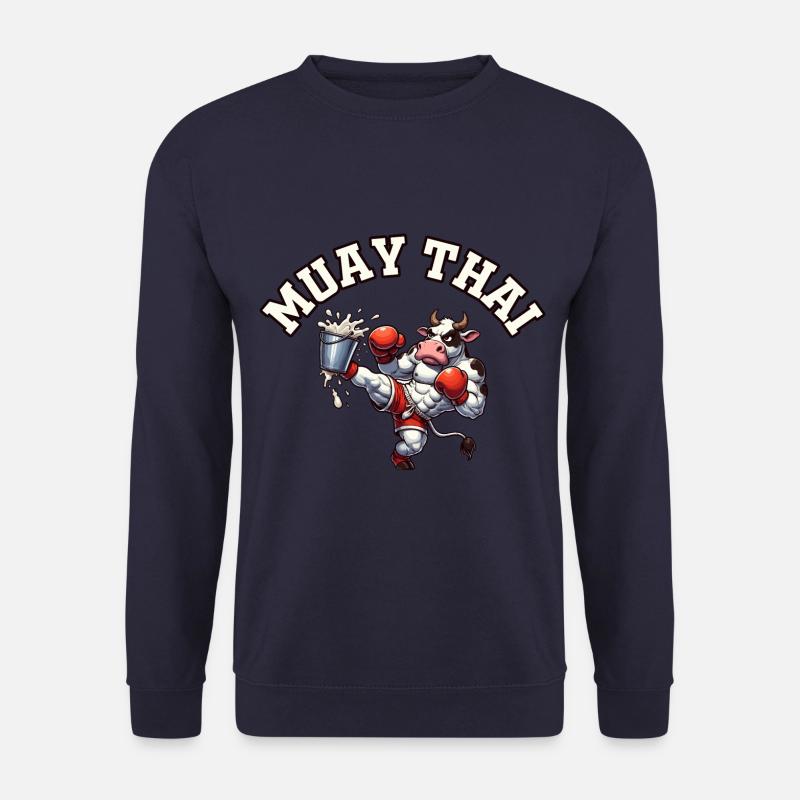 Muay Thai Cow - Unisex Sweatshirt - navy