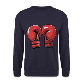 Boxen - Unisex Pullover - Navy - Vorne - Alina (178cm) & Michal (187cm)