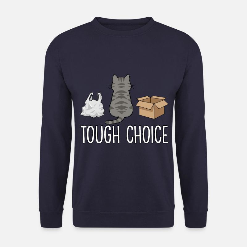 Harte Wahl Lustiger Katzenspruch - Unisex Pullover - Navy