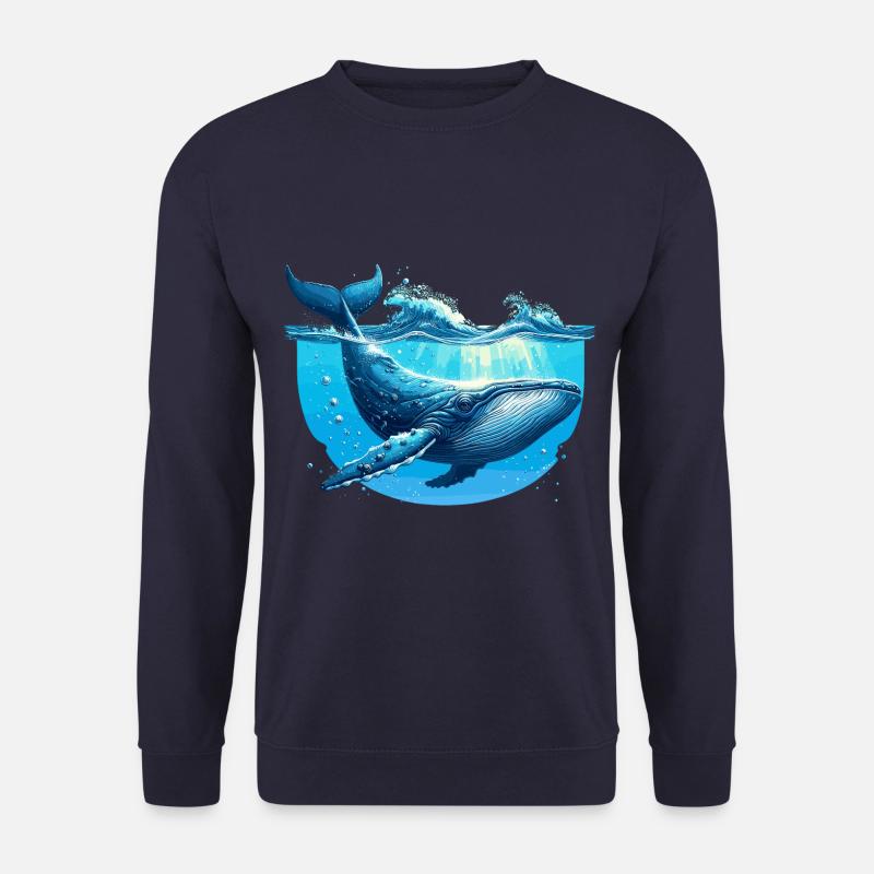 Blue Whale - Unisex Sweatshirt - navy