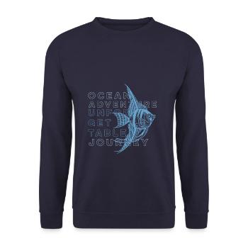 Ocean Adventure - Unisex Pullover - Navy - Vorne - Alina (178cm) & Michal (187cm)