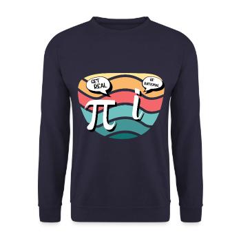 Humour mathématique Pi vs. nombre imaginaire - Sweat-shirt Unisexe - marine - Devant - Alina (178cm) & Michal (187cm)
