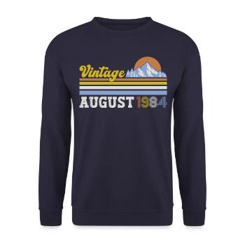 30th Birthday Original August 1994 Vintage 1994 - Unisex Sweatshirt - navy - Front - Alina (178cm) & Michal (187cm)