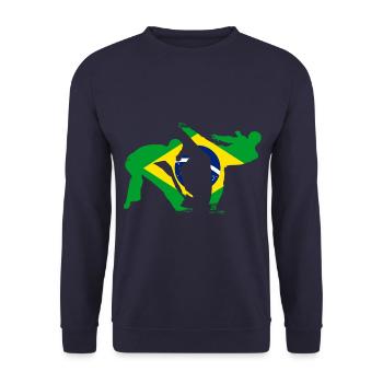 Capoeira - Unisex Sweatshirt - navy - Front - Alina (178cm) & Michal (187cm)